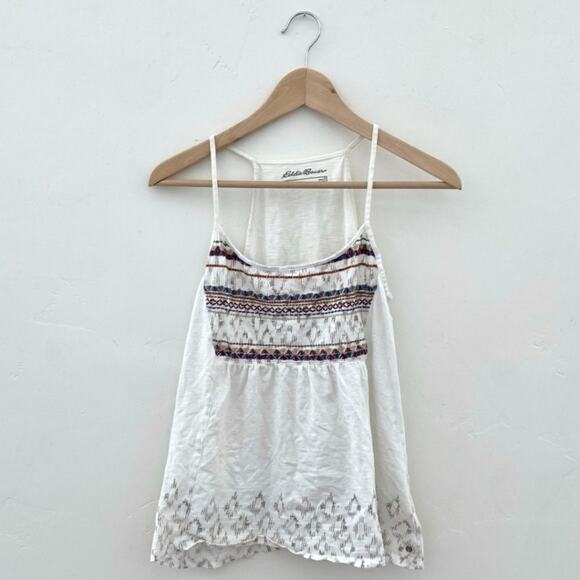 Eddie Bauer Boho Style Embroidered Tank Top - Picture 1 of 6